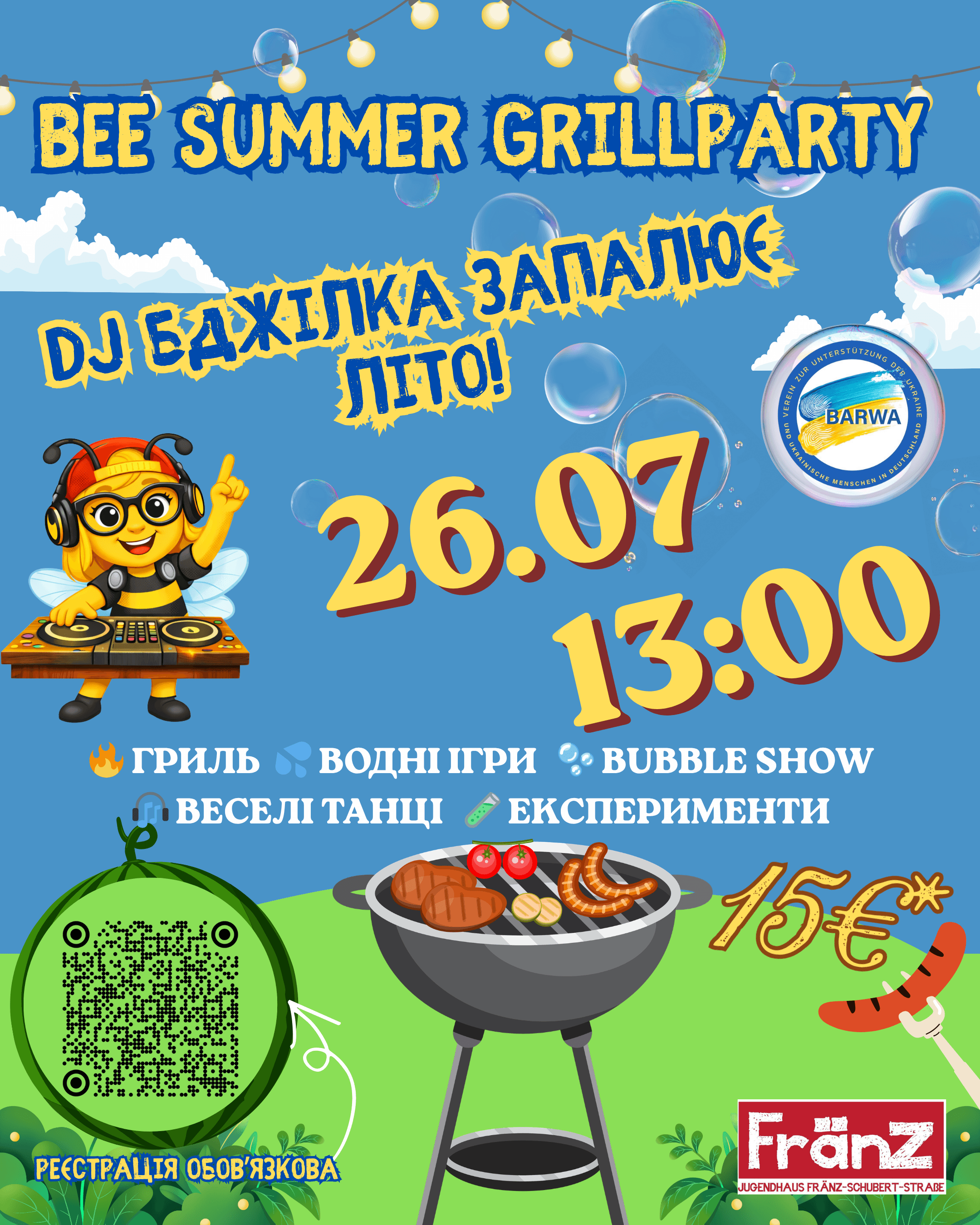 Bee Summer Grill Party mit Dj Bdzhilka